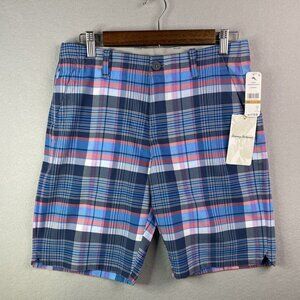 Tommy Bahama Shorts Men’s 29 Golf On Par Madras Driver 10 343 Maritime‎ New $118